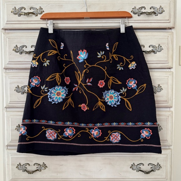 Loft Bohemian Floral Embroidered Skirt - Picture 4 of 6